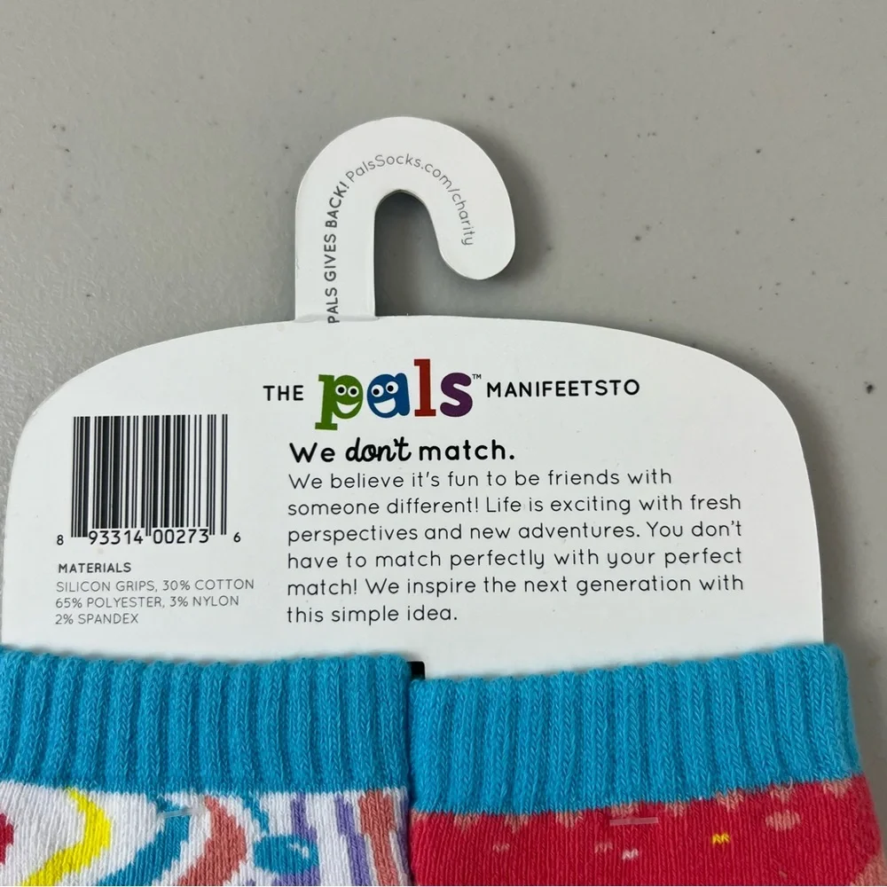 NWT Paals Crab & Jellyfish Mismatched Socks Kids 1-3 Years Gripper Socks